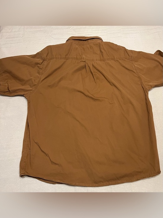 Carhartt Men's Tan/Brown Button-Down Work Shirt 2XL - Picture 6 of 7